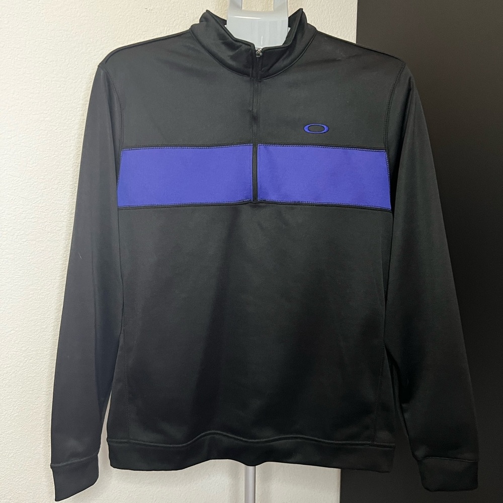 Oakley Men's Black 1/4 Zip Golf Pullover Sz M Pre-Owned